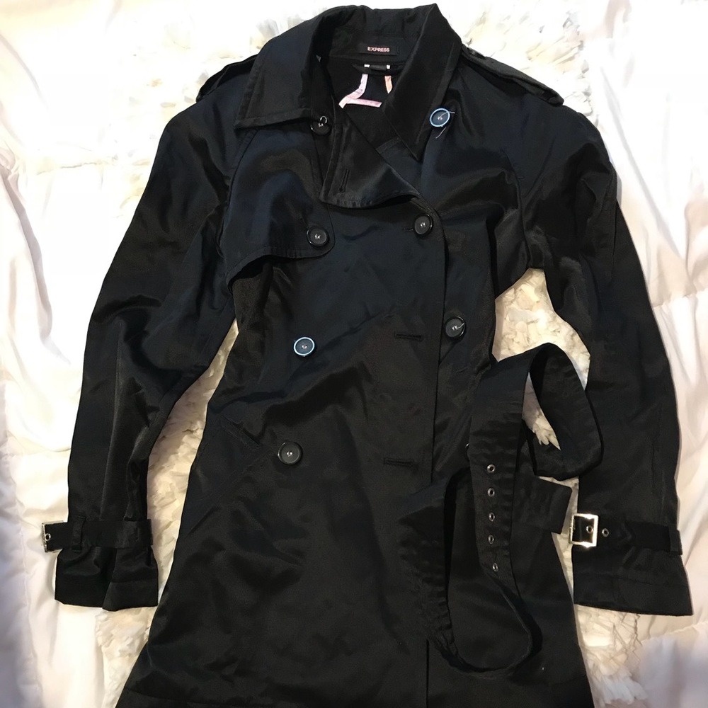 Express black trench coat